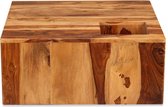 Salontafel 70x70x30 cm massief sheesham hout