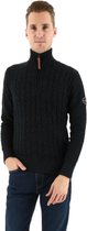 Jack & Jones gebreide knit trui zip zwart_L, maat L