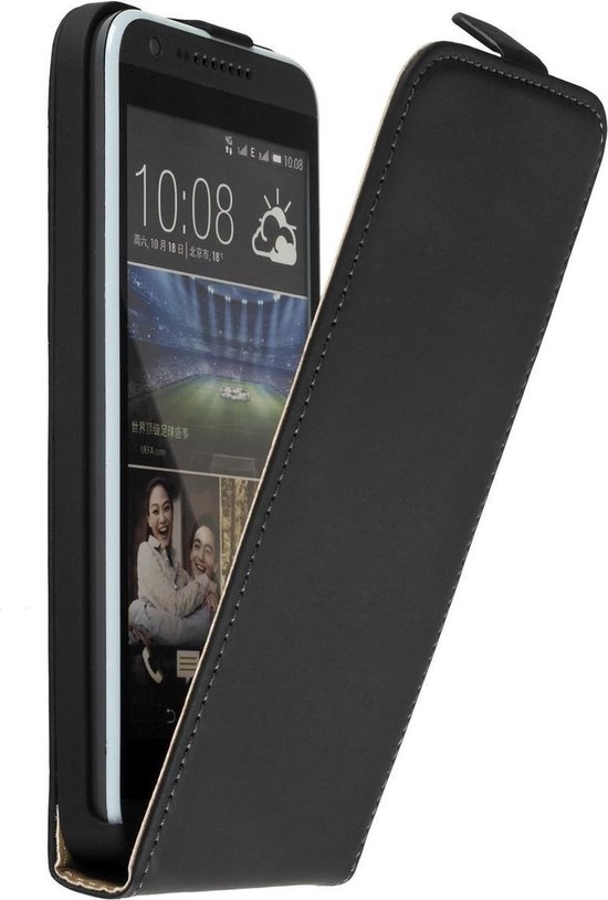 Zwart Lederen Flip Case Cover Hoesje Voor HTC Desire 620 | bol.com