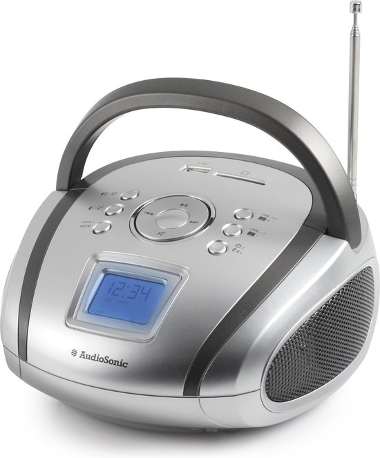 Verrijking kader Troosteloos AudioSonic RD-1565 - Draagbare radio (zonder CD-speler) - Zilver | bol.com