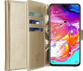 Hoesje geschikt voor Samsung Galaxy A70 - Book Case Portemonnee - iCall - Goud