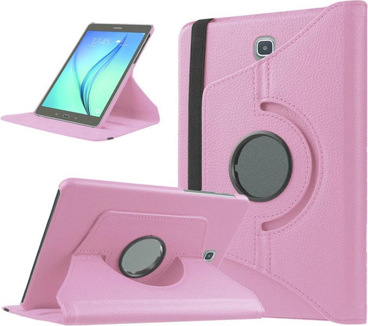 Samsung Galaxy Tab A 10.1 2016 SM T580 Draaibaar Hoesje met stylus pen Multi stand Case - Licht roze
