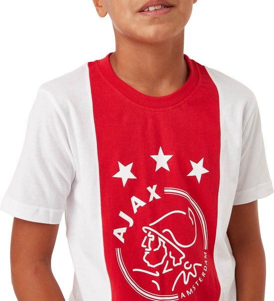 Ajax-t-shirt wit-rood-wit groot Ajax-logo junior bol.com