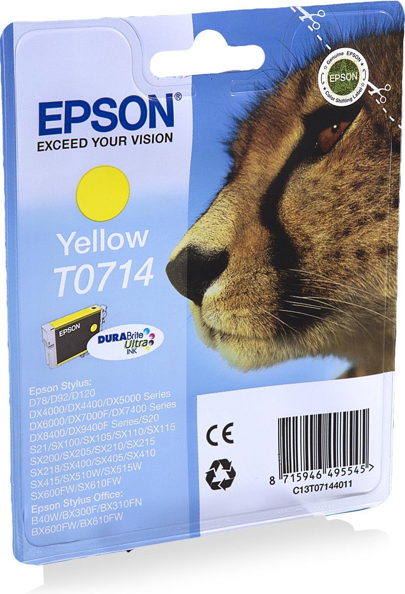 Originele inkt cartridge Epson T0714 Geel