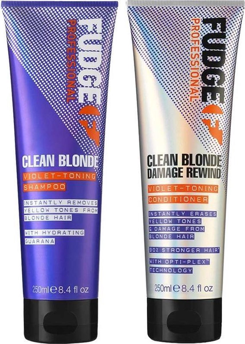 Fudge Clean Blonde Violet Toning Duopack Shampoo + Conditioner - 250 ml - Fudge