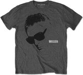 Paul Weller Heren Tshirt -XL- Glasses Picture Grijs