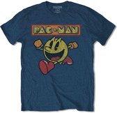 PacMan Heren Tshirt -2XL- Eighties Blauw
