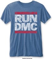 Run DMC Heren Tshirt -2XL- Vintage Logo Blauw