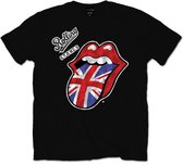 The Rolling Stones Heren Tshirt -XL- Vintage British Tongue Zwart