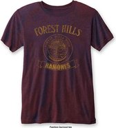 Ramones Heren Tshirt -M- Forest Hills Rood/Bordeaux rood