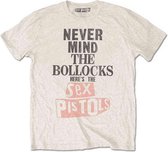 Sex Pistols Heren Tshirt -L- Bollocks Distressed Creme