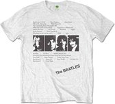 The Beatles Heren Tshirt -L- White Album Tracks Wit