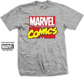 Heren Tshirt -XXL- Comics Logo Grijs