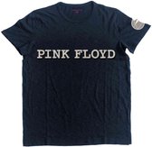 Pink Floyd - Logo & Prism Heren T-shirt - L - Blauw