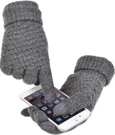 Touchscreen Handschoenen - Velvet Dark Grey - One Size - Stretch - Mobiel - Heerlijk warm - De winter Favoriet!!