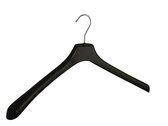 De Kledinghanger Gigant - 160 x Mantel / kostuumhanger kunststof zwart met schouderverbreding, 50 cm