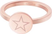 Fashionthings Shining Star Ring - Dames - Stainless Steel - Rosegoudkleurig - Maat 15