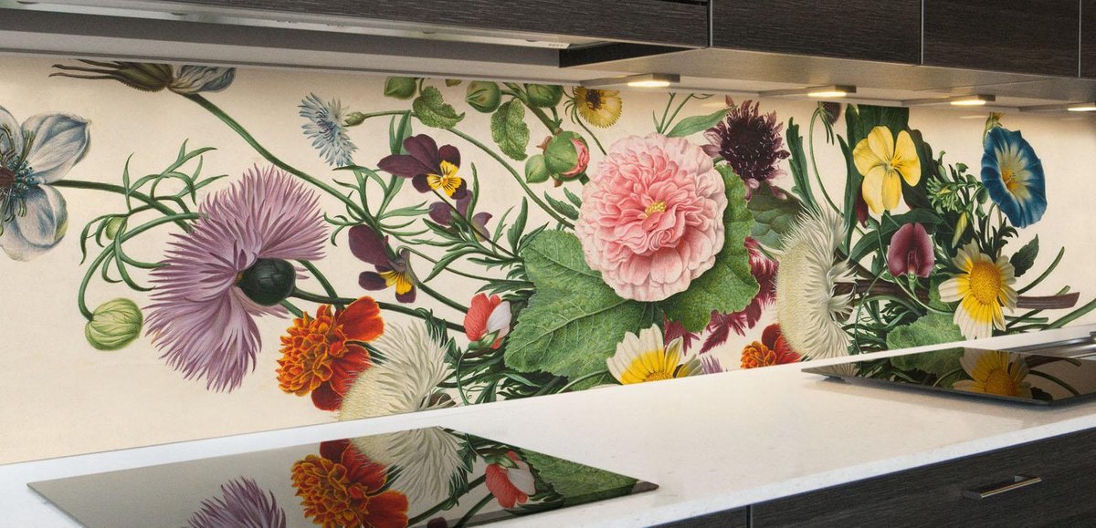 Keuken achterwand- Boeket bloemen 305x70cm