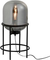SKWOON Vloerlamp Glas/Metaal Zilver/Zwart Small B27xH50cm