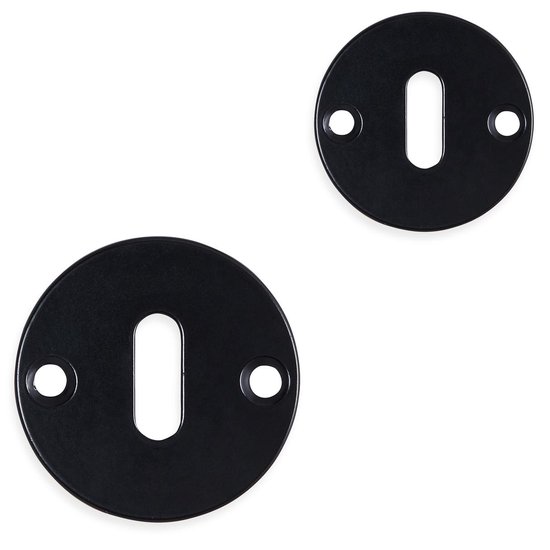 Rosette set trou de serrure - Mazovie - rond - noir