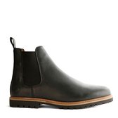 Travelin Skjern - Leren Chelsea boot - Heren - Wol gevoerd - Zwart Leer - Maat 45