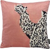 Velvet Leopard #1 Kussenhoes | Fluweel - Polyester | 45 x 45 cm | Luipaard