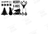 Kerst mini stickers DIY Zwart "eenmalig gebruik"