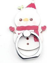 GadgetBay Winter Vinger Houder Ring Standaard voor Smartphone - Sneeuwpop