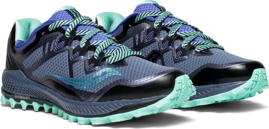 Saucony Peregrine 8 Sportschoenen - Maat 39 - Vrouwen - grijs/paars/groen |  bol.com