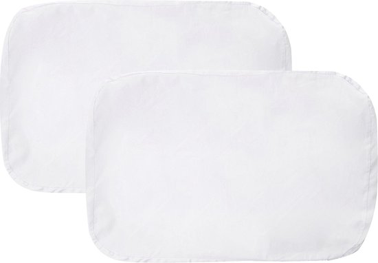 2 Witte satijnen covers - Kussensloop voor Mikoala Hi4 Deluxe Pillow