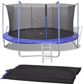 Veiligheidsnet Zwart voor Ronde Trampoline 457CM - Net trampoline 4.57MTR - Trampolinenet - Trampolineveiligheidsnet