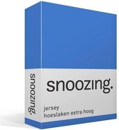 Snoozing Jersey - Drap housse Extra High - 100% coton tricoté - 180x200 cm - Sirène