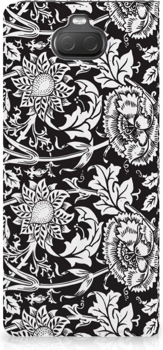 Sony Xperia 10 Smart Cover Black Flowers
