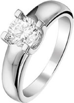 Schitterende Zilveren Ring met Swarovski ® Zirkonia Steen 15.00 mm. (maat 47) model 195