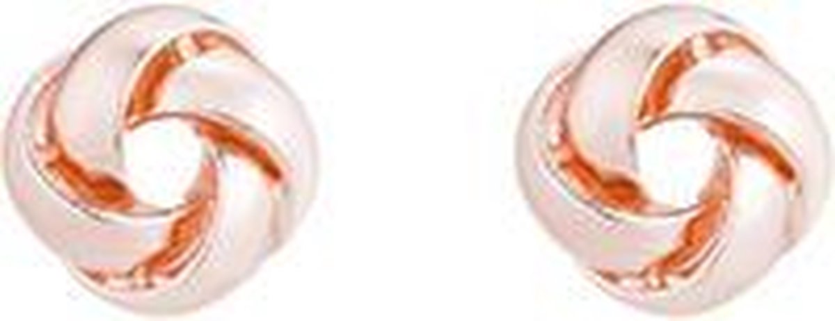 24/7 Jewelry Collection Knoop Oorbellen - Rosé Goudkleurig