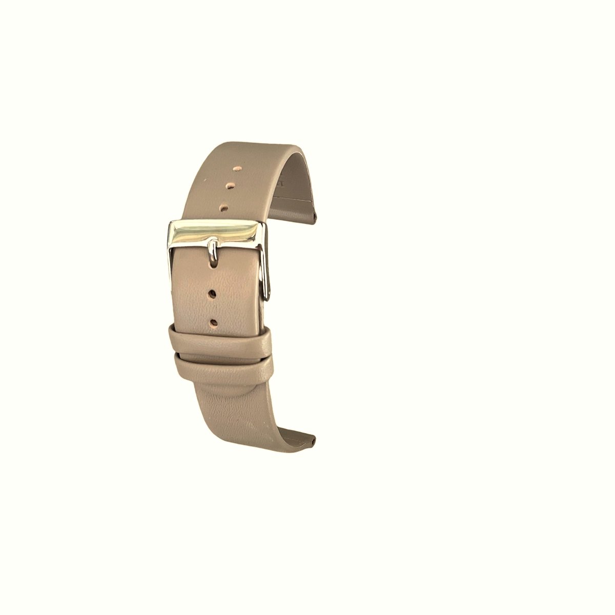 Horlogeband-horlogebandje-12mm-echt leer-taupe-recht-zacht-soepel-plat-glad-leer-12 mm