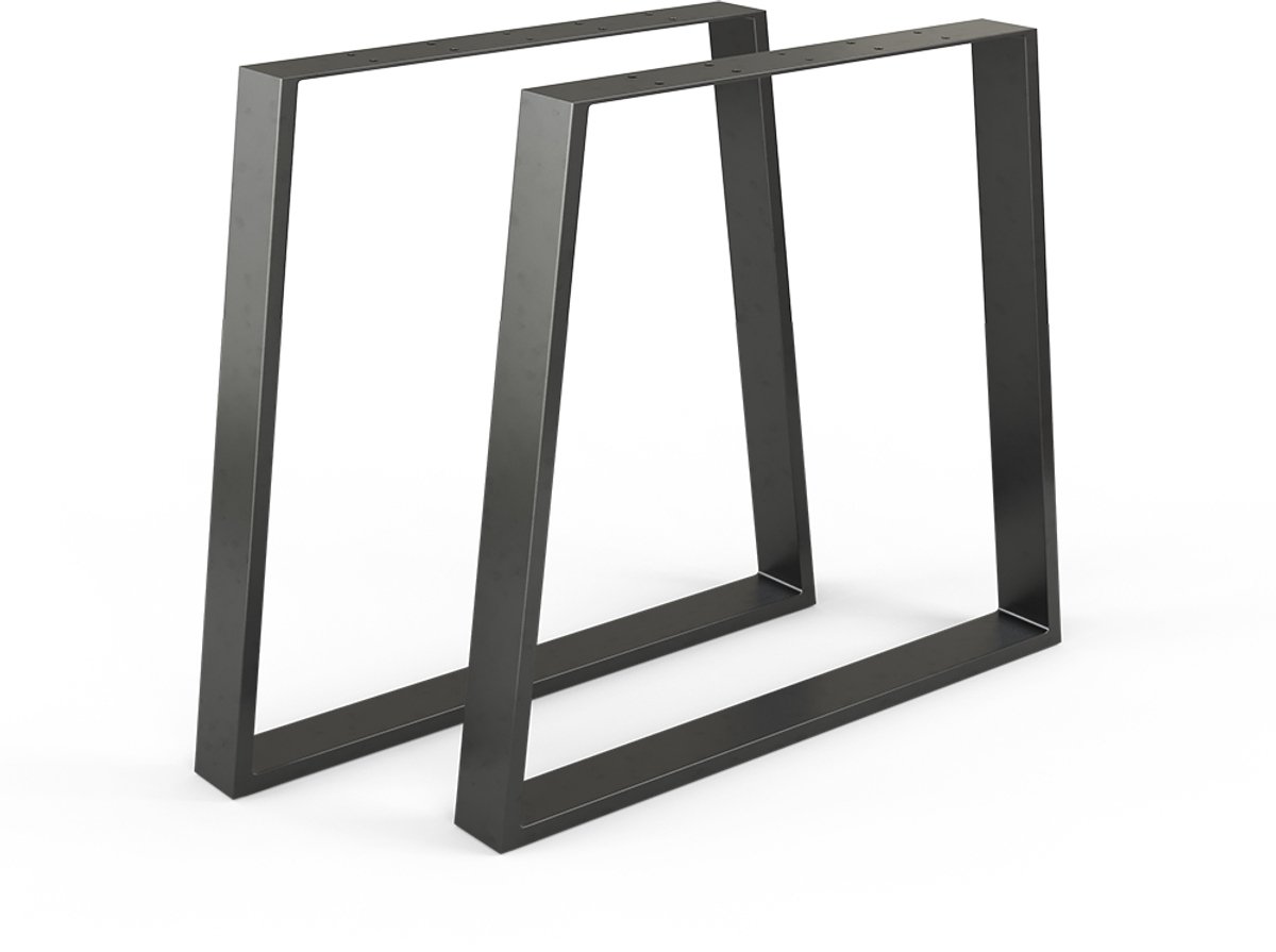 Vicco Tafelpoten – 80 x 72 cm Trapeziumvormig Zwart