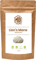 MB Superfoods Lion's Mane Paddenstoelenpoeder - 100g - Vegan - Hericium Erinaceus (Pruikzwam)