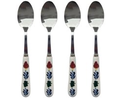Boerenbont Theelepels - Set van 4 stuks