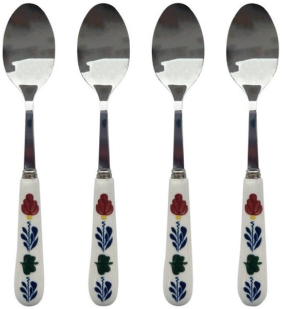 Boerenbont Theelepels - Set van 4 stuks