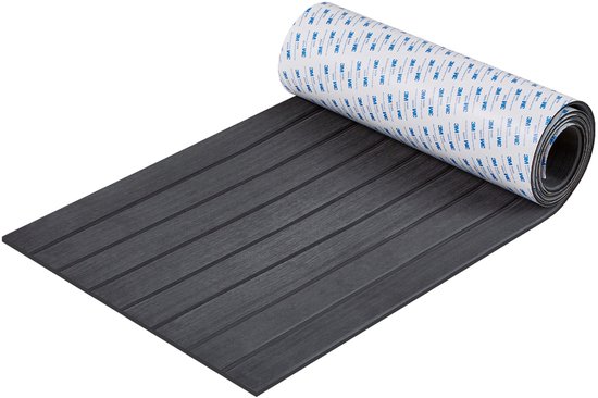 Revêtement de sol en mousse EVA pour bateau, 240 x 45 cm, antidérapant et auto-adhésif, 11,6 pieds carrés, pour bateaux, yachts, pontons et kayaks.