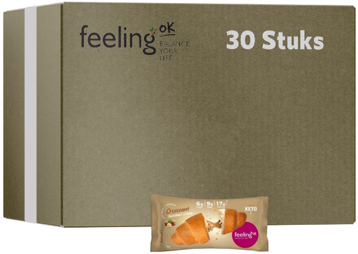 Feeling OK | Croissant | Hazelnut Cream | 30 Stuks | 30 x 50g