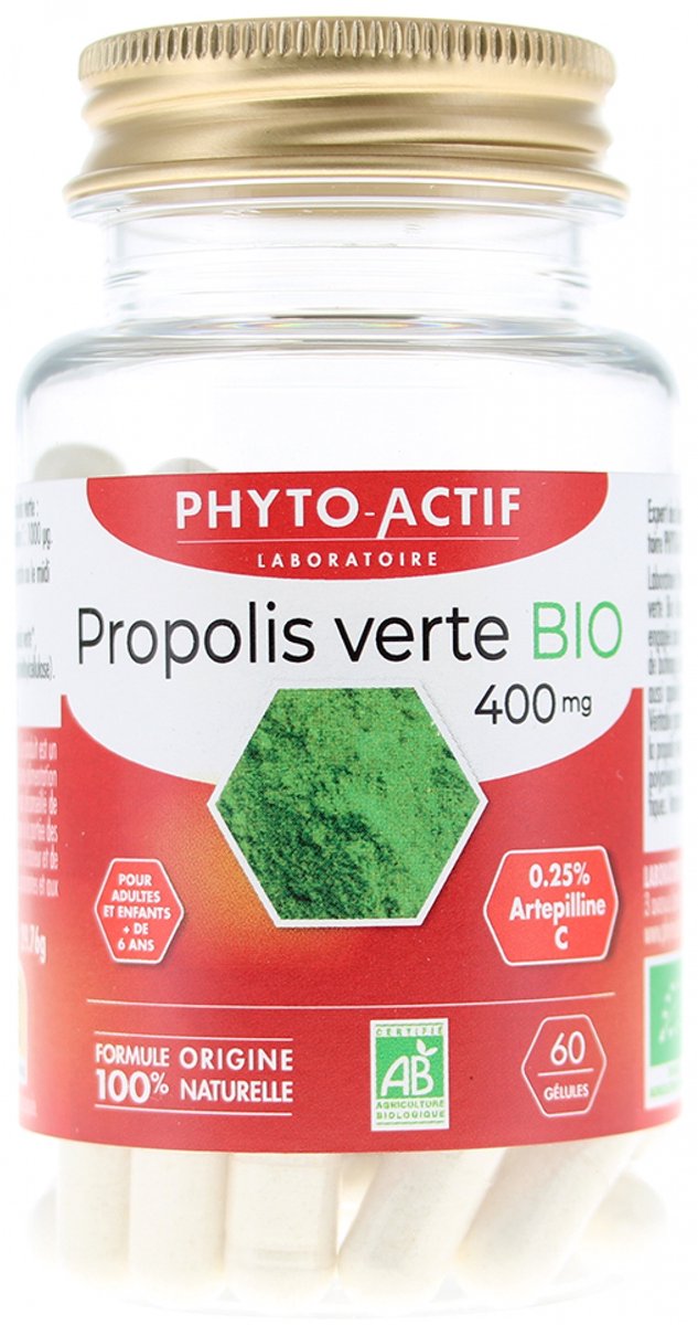 Phyto-Actif Groene Propolis 400 mg Bio 60 Capsules