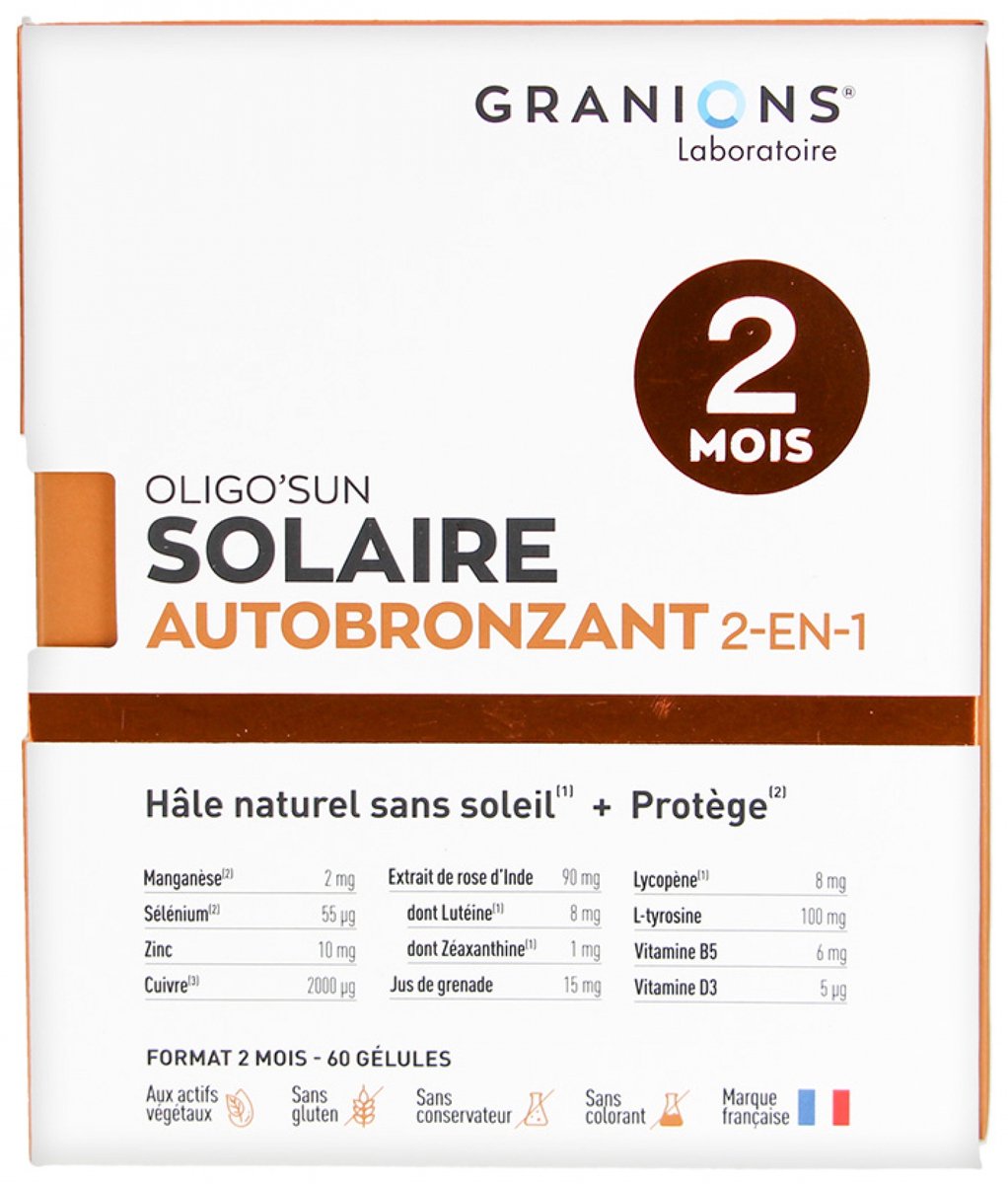 Granions Oligo'Sun Zonne Zelfbruiner 2-in-1 60 Capsules