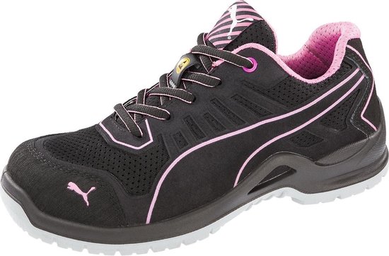 Puma Safety Fuse TC Laag S1P 644110 - Zwart/Roze - 37