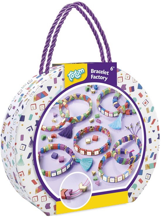 Totum knutsel koffertje armbanden maken Bracelet Factory - sieradenpakket met speciale kralen - creatief speelgoed meisjes vanaf 6 jaar cadeau tip