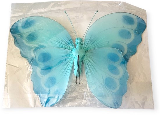 Décoration Papillon Blauw 34 cm