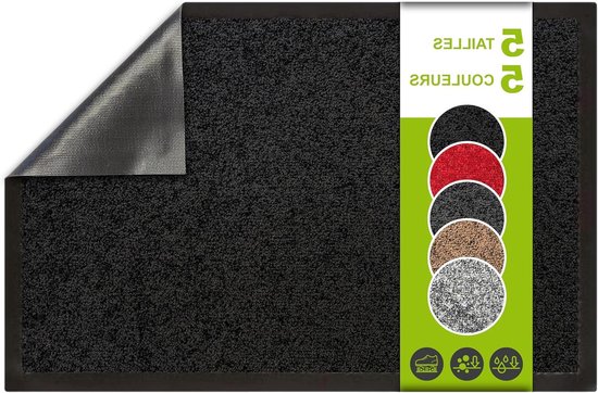 SQUATCH® | Entreemat voor binnen | Duurzame, antislip deurmat | Absorbeert water en neemt vuil op | Gemakkelijk schoon te maken | SPECTRUM-collectie (Rood, 40x60cm