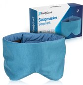 PurelyGoods® Slaapmasker - Oogmasker - 100% Verduisterend - Slaap Masker - Mannen en Vrouwen - Verstelbaar - Katoen - Oceaan Blauw