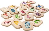 Plan Toys houten gebarentaal alfabet